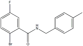 2-bromo-5-fluoro-N-(4-methylbenzyl)benzamide Struktur