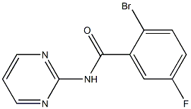 2-bromo-5-fluoro-N-pyrimidin-2-ylbenzamide Struktur