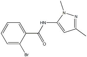 2-bromo-N-(1,3-dimethyl-1H-pyrazol-5-yl)benzamide Struktur