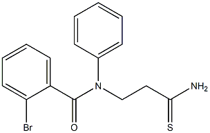 2-bromo-N-(2-carbamothioylethyl)-N-phenylbenzamide Struktur