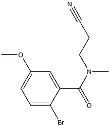 2-bromo-N-(2-cyanoethyl)-5-methoxy-N-methylbenzamide Struktur