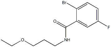 2-bromo-N-(3-ethoxypropyl)-5-fluorobenzamide Struktur