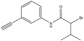 2-bromo-N-(3-ethynylphenyl)-3-methylbutanamide Struktur