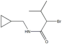 2-bromo-N-(cyclopropylmethyl)-3-methylbutanamide Struktur