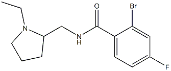 2-bromo-N-[(1-ethylpyrrolidin-2-yl)methyl]-4-fluorobenzamide Struktur