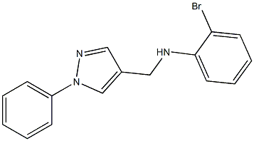 2-bromo-N-[(1-phenyl-1H-pyrazol-4-yl)methyl]aniline Struktur