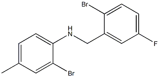 2-bromo-N-[(2-bromo-5-fluorophenyl)methyl]-4-methylaniline Struktur