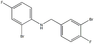 2-bromo-N-[(3-bromo-4-fluorophenyl)methyl]-4-fluoroaniline Struktur