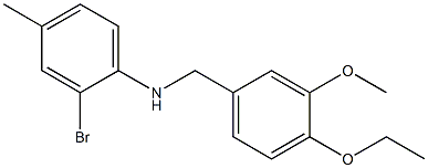 2-bromo-N-[(4-ethoxy-3-methoxyphenyl)methyl]-4-methylaniline Struktur