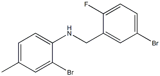 2-bromo-N-[(5-bromo-2-fluorophenyl)methyl]-4-methylaniline Struktur