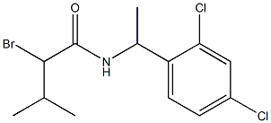 2-bromo-N-[1-(2,4-dichlorophenyl)ethyl]-3-methylbutanamide Struktur