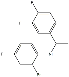 2-bromo-N-[1-(3,4-difluorophenyl)ethyl]-4-fluoroaniline Struktur