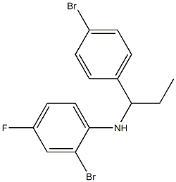 2-bromo-N-[1-(4-bromophenyl)propyl]-4-fluoroaniline Struktur