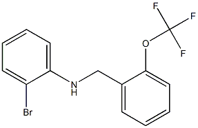 2-bromo-N-{[2-(trifluoromethoxy)phenyl]methyl}aniline Struktur