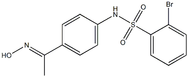 2-bromo-N-{4-[1-(hydroxyimino)ethyl]phenyl}benzene-1-sulfonamide Struktur