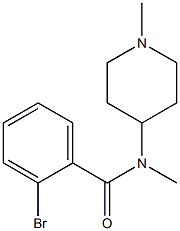 2-bromo-N-methyl-N-(1-methylpiperidin-4-yl)benzamide Struktur