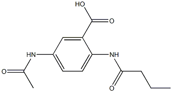 2-butanamido-5-acetamidobenzoic acid Struktur