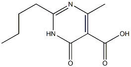 2-butyl-4-methyl-6-oxo-1,6-dihydropyrimidine-5-carboxylic acid Struktur