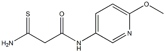 2-carbamothioyl-N-(6-methoxypyridin-3-yl)acetamide Struktur