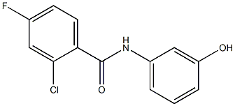 2-chloro-4-fluoro-N-(3-hydroxyphenyl)benzamide Struktur