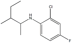 2-chloro-4-fluoro-N-(3-methylpentan-2-yl)aniline Struktur