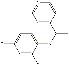 2-chloro-4-fluoro-N-[1-(pyridin-4-yl)ethyl]aniline Struktur