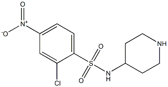 2-chloro-4-nitro-N-(piperidin-4-yl)benzene-1-sulfonamide Struktur