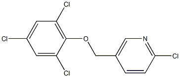 2-chloro-5-(2,4,6-trichlorophenoxymethyl)pyridine Struktur