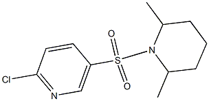 2-chloro-5-[(2,6-dimethylpiperidine-1-)sulfonyl]pyridine Struktur