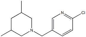 2-chloro-5-[(3,5-dimethylpiperidin-1-yl)methyl]pyridine Struktur