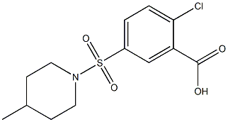 2-chloro-5-[(4-methylpiperidine-1-)sulfonyl]benzoic acid Struktur