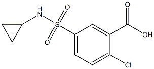 2-chloro-5-[(cyclopropylamino)sulfonyl]benzoic acid Struktur