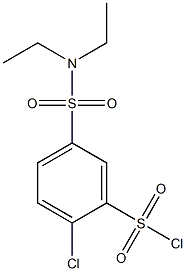 2-chloro-5-[(diethylamino)sulfonyl]benzenesulfonyl chloride Struktur