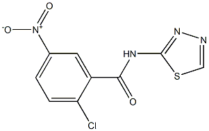 2-chloro-5-nitro-N-(1,3,4-thiadiazol-2-yl)benzamide Struktur