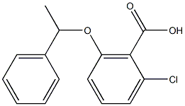 2-chloro-6-(1-phenylethoxy)benzoic acid Struktur