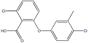 2-chloro-6-(4-chloro-3-methylphenoxy)benzoic acid Struktur