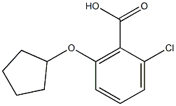 2-chloro-6-(cyclopentyloxy)benzoic acid Struktur