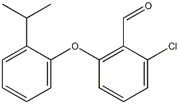 2-chloro-6-[2-(propan-2-yl)phenoxy]benzaldehyde Struktur