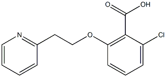 2-chloro-6-[2-(pyridin-2-yl)ethoxy]benzoic acid Struktur