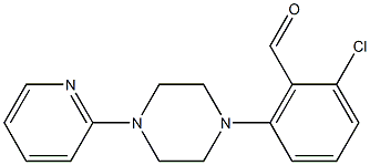 2-chloro-6-[4-(pyridin-2-yl)piperazin-1-yl]benzaldehyde Struktur