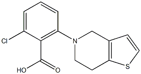 2-chloro-6-{4H,5H,6H,7H-thieno[3,2-c]pyridin-5-yl}benzoic acid Struktur