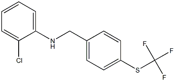 2-chloro-N-({4-[(trifluoromethyl)sulfanyl]phenyl}methyl)aniline Struktur