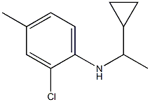 2-chloro-N-(1-cyclopropylethyl)-4-methylaniline Struktur