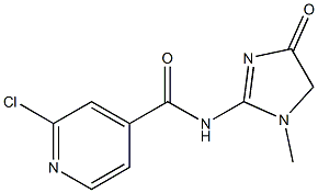 2-chloro-N-(1-methyl-4-oxo-4,5-dihydro-1H-imidazol-2-yl)pyridine-4-carboxamide Struktur