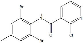 2-chloro-N-(2,6-dibromo-4-methylphenyl)pyridine-3-carboxamide Struktur