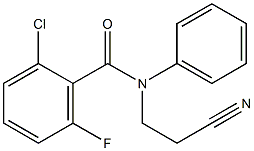 2-chloro-N-(2-cyanoethyl)-6-fluoro-N-phenylbenzamide Struktur