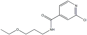 2-chloro-N-(3-ethoxypropyl)pyridine-4-carboxamide Struktur