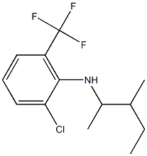 2-chloro-N-(3-methylpentan-2-yl)-6-(trifluoromethyl)aniline Struktur