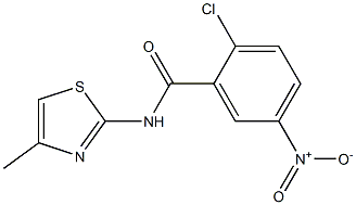 2-chloro-N-(4-methyl-1,3-thiazol-2-yl)-5-nitrobenzamide Struktur