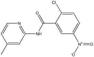 2-chloro-N-(4-methylpyridin-2-yl)-5-nitrobenzamide Struktur